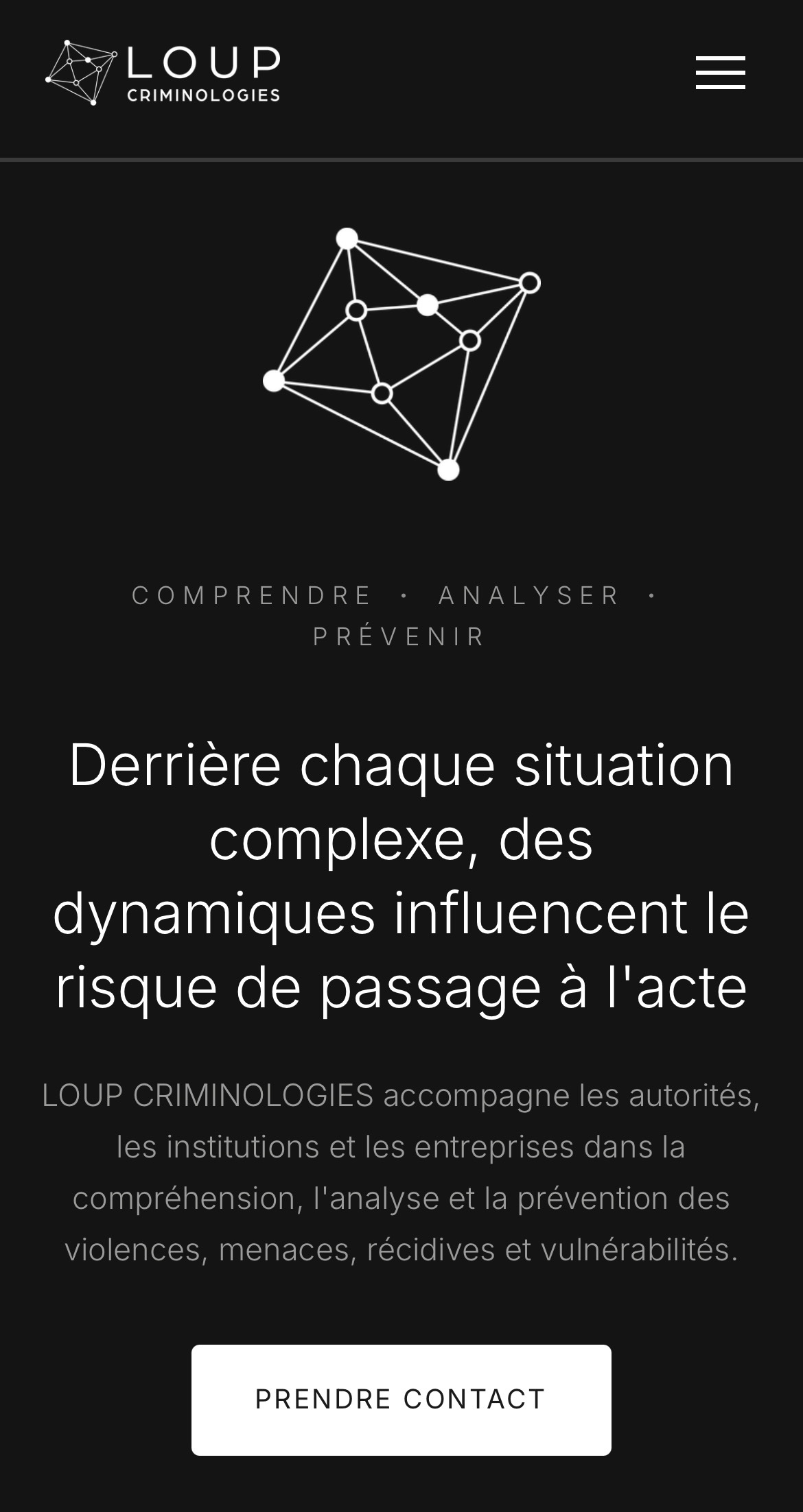 Aperçu du site Loup Criminologies